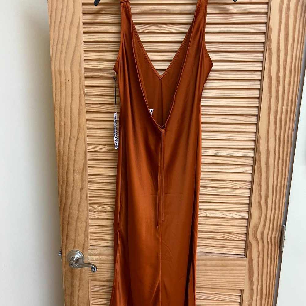 Strappy V-Neck Midi Slip Dress. - Picture 3 of 5